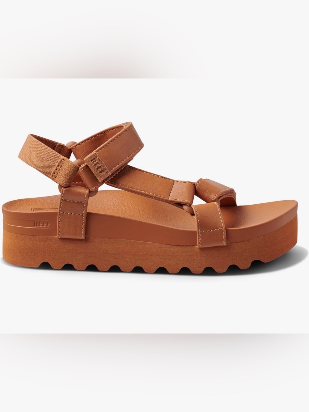 Reef Women's Tan Platform Strap Sandals
